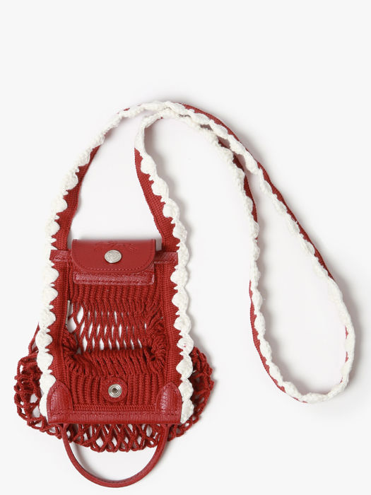Longchamp Le pliage filet crochet Cross bodytas Rood